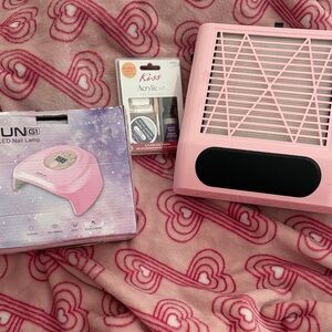 Pink LED Nail Lamp and Acrylic Kit